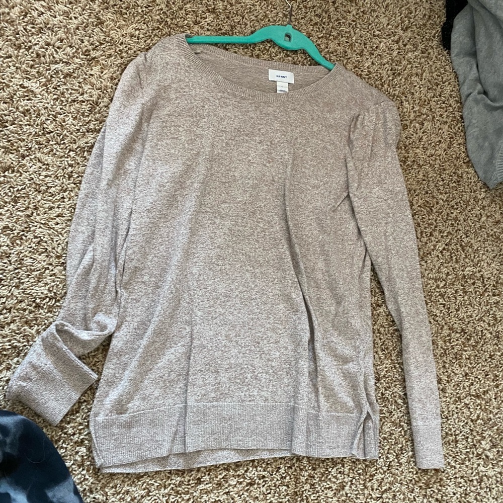 Old Navy Tan Long Sleeve Sweater Size L